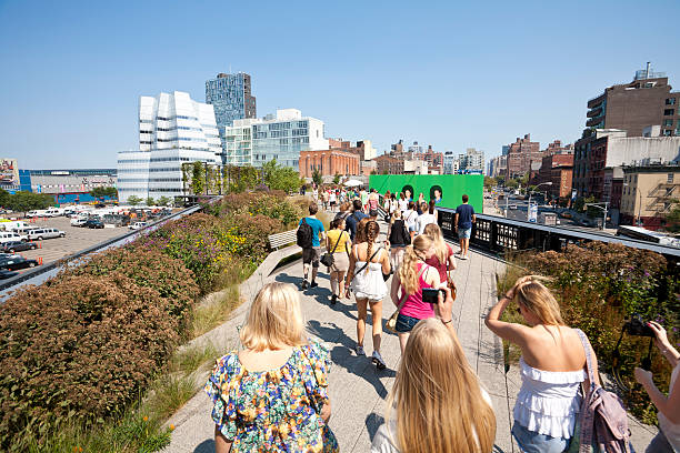 High Line 公園のニューヨーク ストックフォト