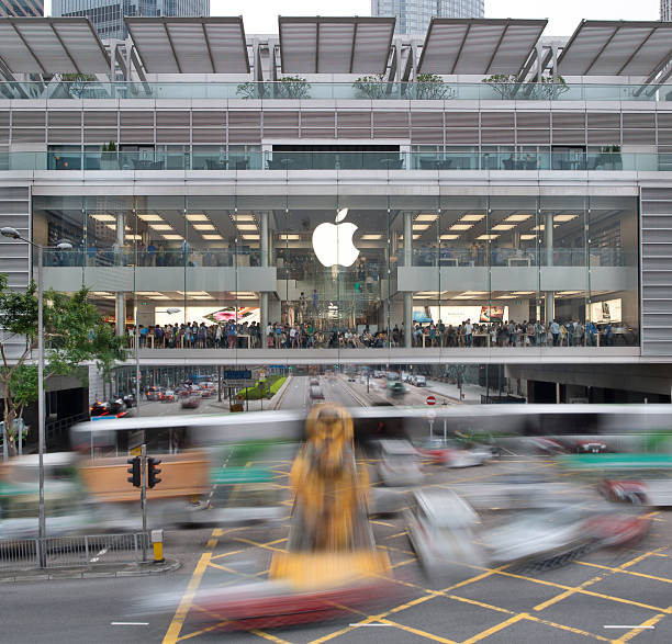 Apple Store in International Finance Centre Hong Kong stock photo