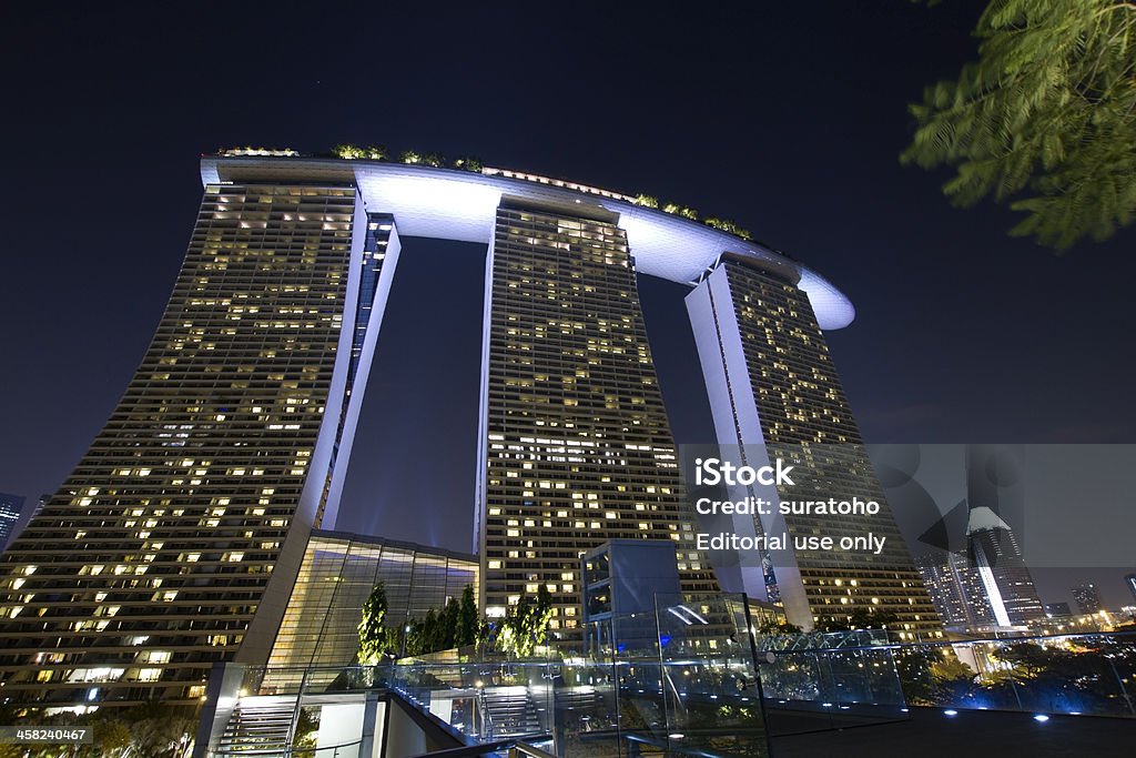 Marina Bay Sands Hotel Singapore - Foto stock royalty-free di Albergo