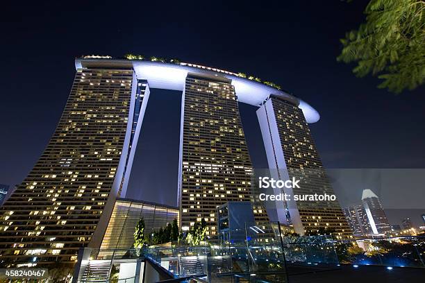 Marina Bay Sands Hotel Singapore - Fotografie stock e altre immagini di Albergo - Albergo, Albergo di lusso, Ambientazione esterna