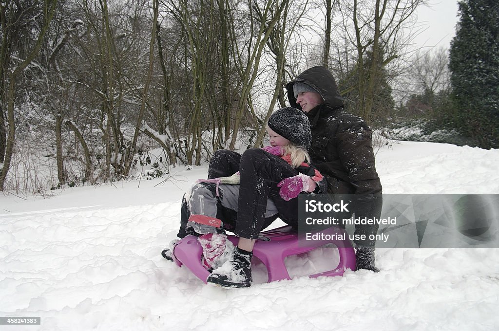 Snowfun в Голландии - Стоковые фото Веселье роялти-фри