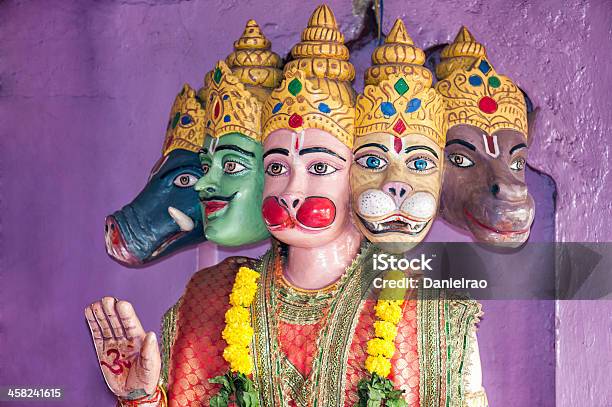 El Restaurante Hanuman Panchmukha Dios Hindú Delhi India Foto de stock y más banco de imágenes de Diablo