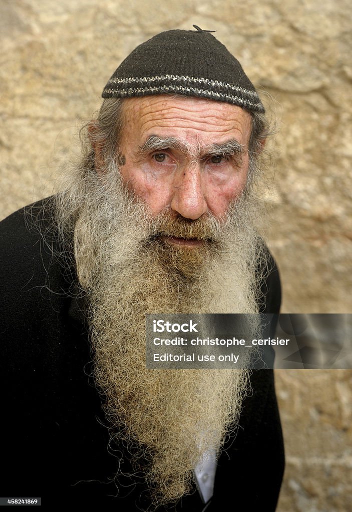 Alte jüdische Mann mit langem Bart - Lizenzfrei Alter Erwachsener Stock-Foto