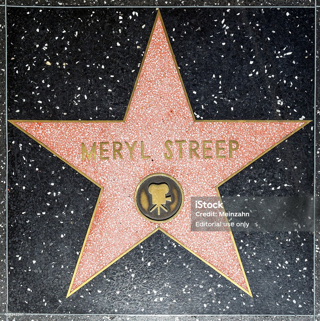 Meryl Streeps estrela na calçada da fama de Hollywood - Foto de stock de Adulação royalty-free