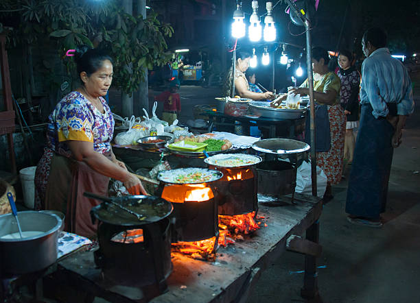 Mandalay Street stock photo