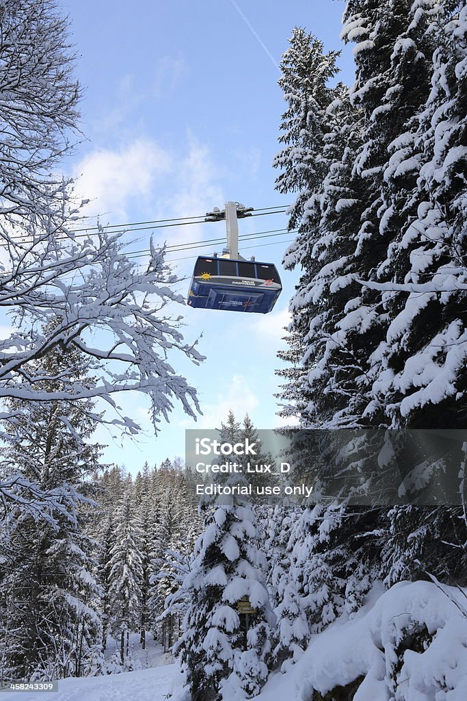 Tiroler Zugspitzbahn tram - Foto stock royalty-free di Abete