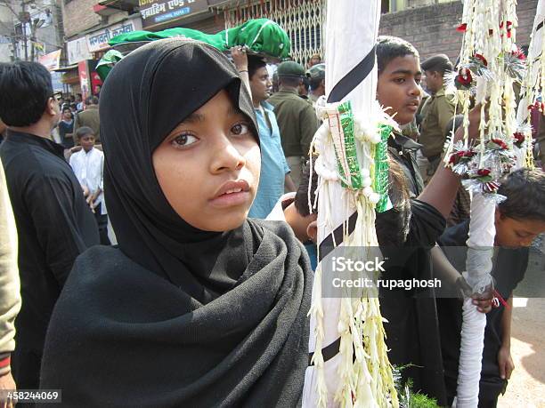 Young Shiite Girl And Boys At Alam Procession During Muharram Stock Photo - Download Image Now
