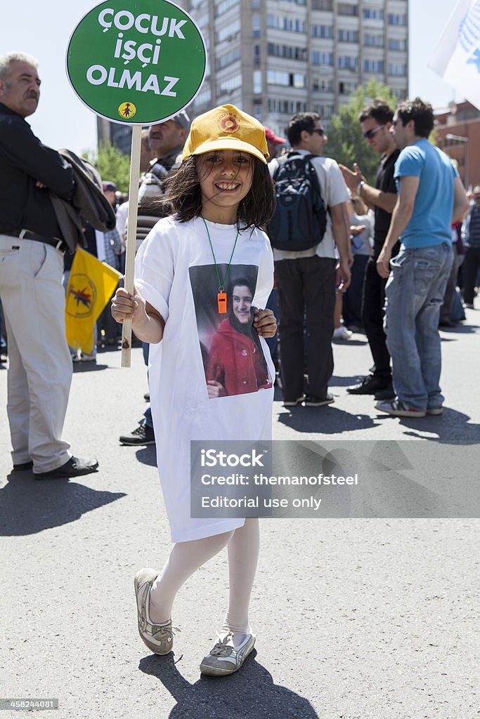 Kind im 1. Mai - Lizenzfrei Aktivist Stock-Foto