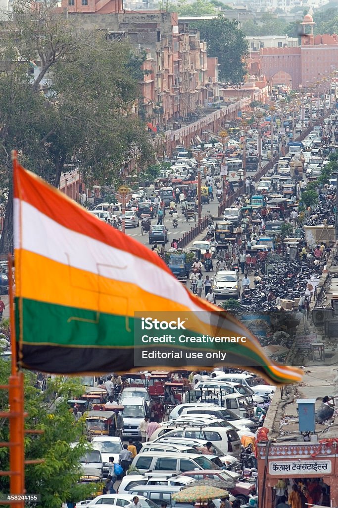 Calle muy concurrida en Jaipur - Foto de stock de Aire libre libre de derechos