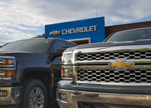 Indianapolis - Circa December 2022: Chevy Tahoe display at a dealership. Chevrolet offers the Tahoe in LS, LT, RST, Z71, Premier and High Country models.