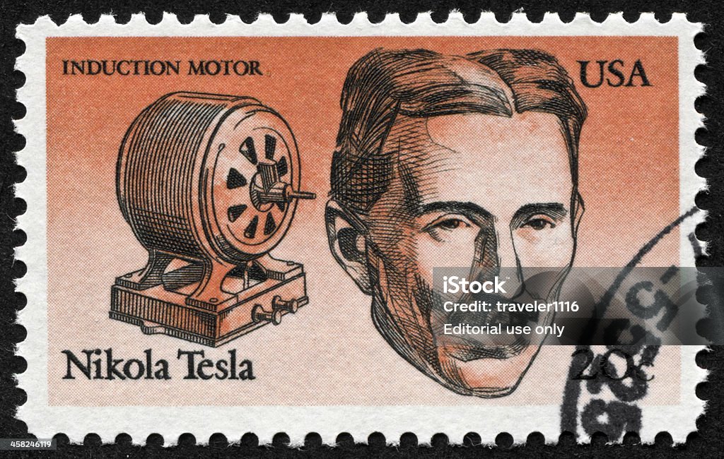 Марка Николы Тесла - Стоковые фото Никола Тесла роялти-фри
