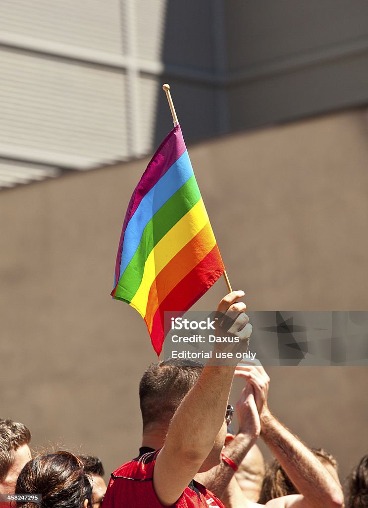 Drapeau Gay Pride - Photo de Main humaine libre de droits