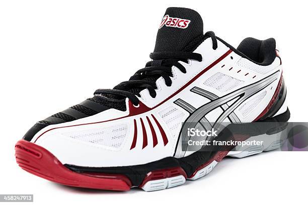 Asics Gel Volley Elite Sport Shoes Stock Photo - Download Image Now - Blue, Close To, Clothing