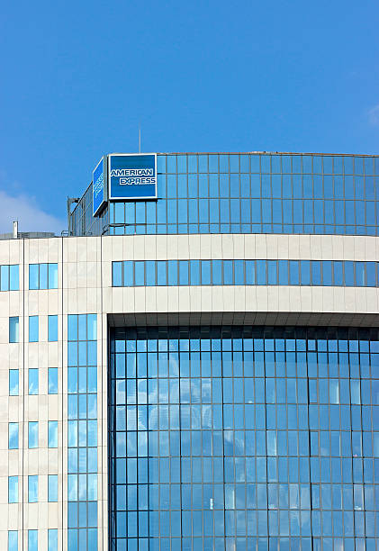 American Express Office Building Frankfurt, Germany - July 13, 2013: Office Building of international financial services company American Express Company american express stock pictures, royalty-free photos & images