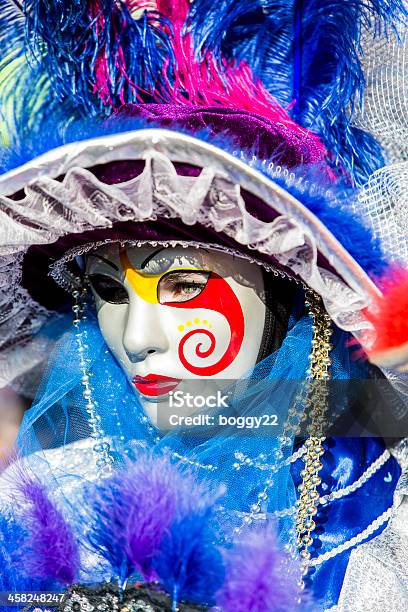 Tradicional Máscara De Carnaval De Veneza - Fotografias de stock e mais imagens de Adulto - Adulto, Azul, Beleza