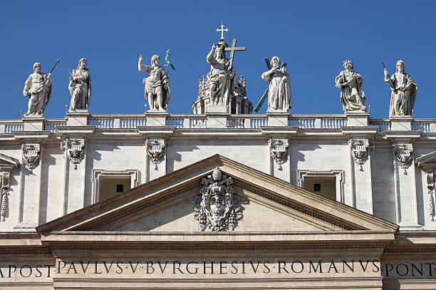 Scenic view of sunlit St Peter square in Rome, Italy