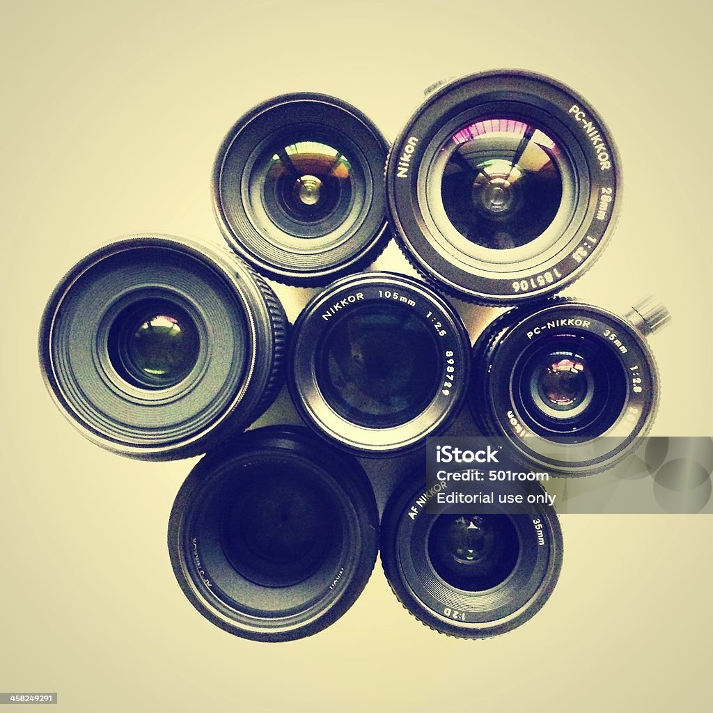 Nikon lente - Foto stock royalty-free di Attrezzatura