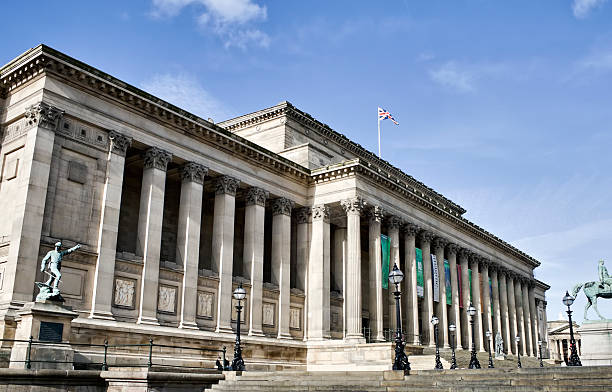 st georges hall liverpool, regno unito. - st georges hall foto e immagini stock