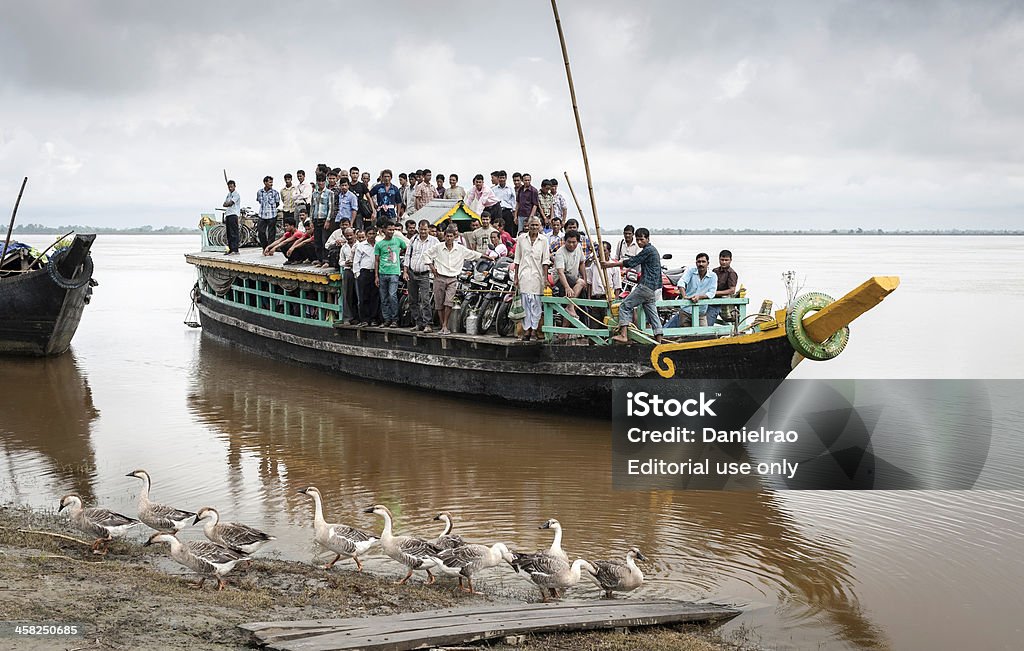 Congestionamento ferry-boat, Jorhat, Assam, Índia. - Royalty-free Ao Ar Livre Foto de stock