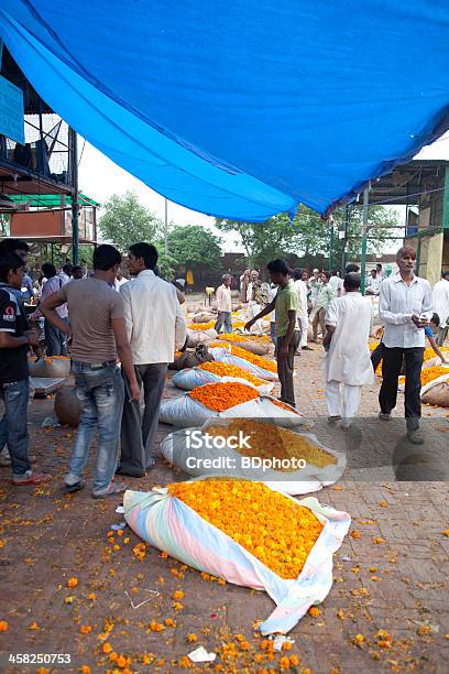 Wholesale Flower Market New Delhi Stock Photo - Download Image Now - Buying, Capital Cities, Color Image