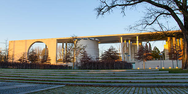 Bundeskanzleramt (German Chancellery) Berlin, Germany - November 12, 2012: Building of the Bundeskanzleramt (German Federal Chancellery). Designed by Axel Schultes and Charlotte Frank, holds the office of the german Chancellor chancellor of germany photos stock pictures, royalty-free photos & images