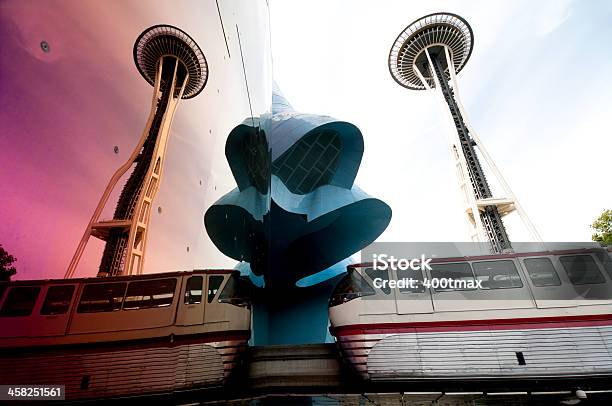 Seattle Center - Fotografie stock e altre immagini di Architettura - Architettura, Astratto, Brillante