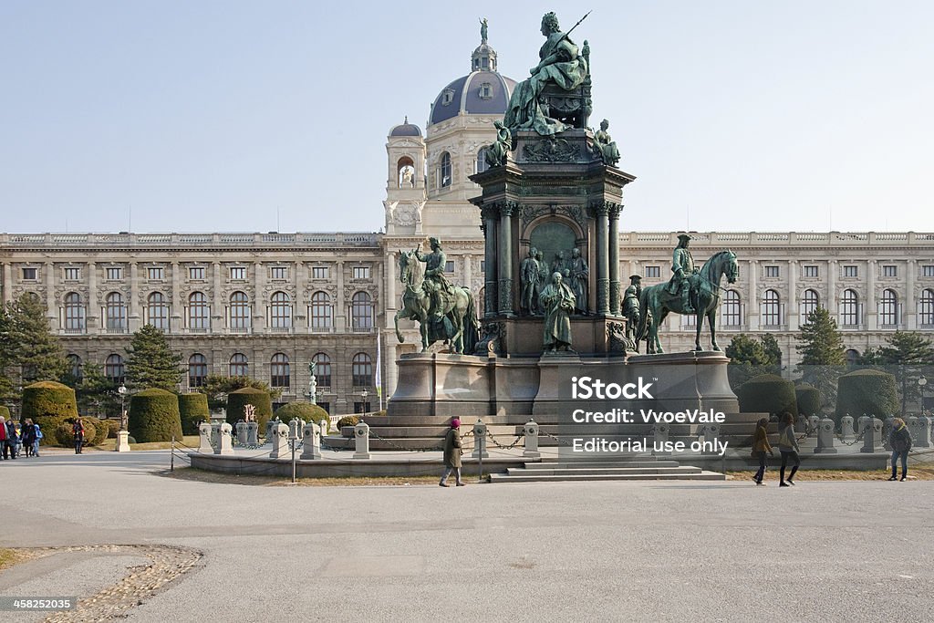 Maria Theresien-Denkmal-Maria Theresia Monument, Viena - Foto de stock de Antigo royalty-free