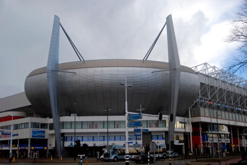 Eindhoven, The Netherlands - February 5, 2013: Philips Stadium, home of the famous football team, PSV Eindhoven.