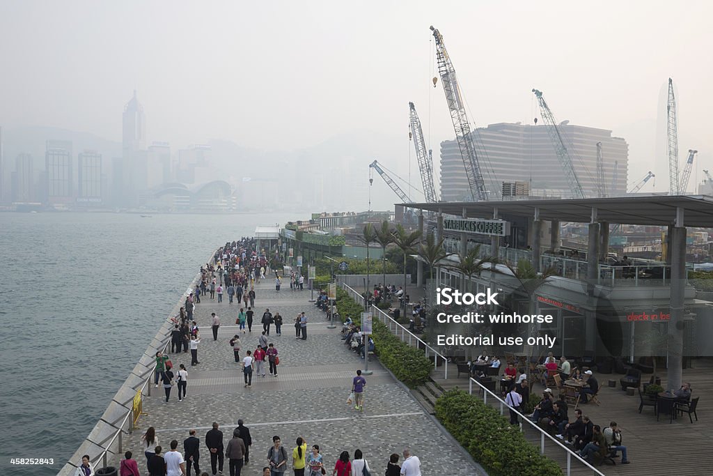 Poluição do ar em Hong Kong - Foto de stock de China royalty-free