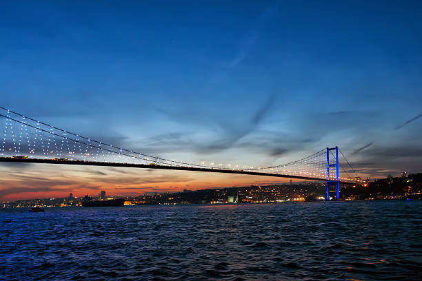istock Bosphorus Bridge at sunset, Istanbul, Turkey 458253725