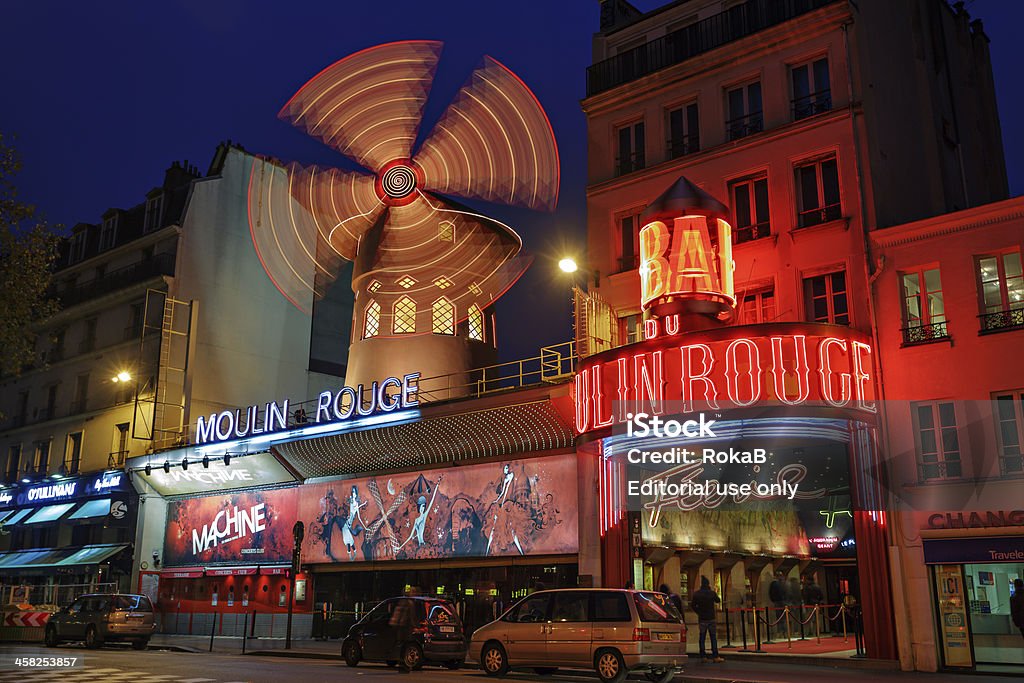 Moulin Rouge noite vista - Royalty-free Amor Foto de stock