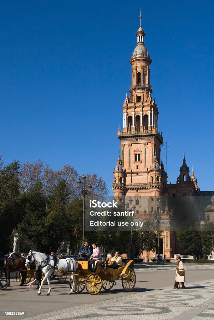 Praça de Espanha, a norte Torre - Royalty-free Andaluzia Foto de stock