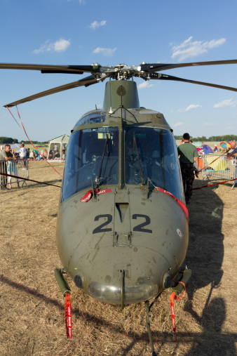 KecskemAt, Hungary - August 3, 2013: Italian AgustaWestland AW139 helicopter on display at the KecskemAt International Airshow.