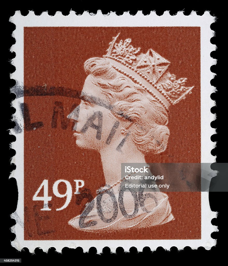 Inglaterra sello postal - Foto de stock de Anticuado libre de derechos