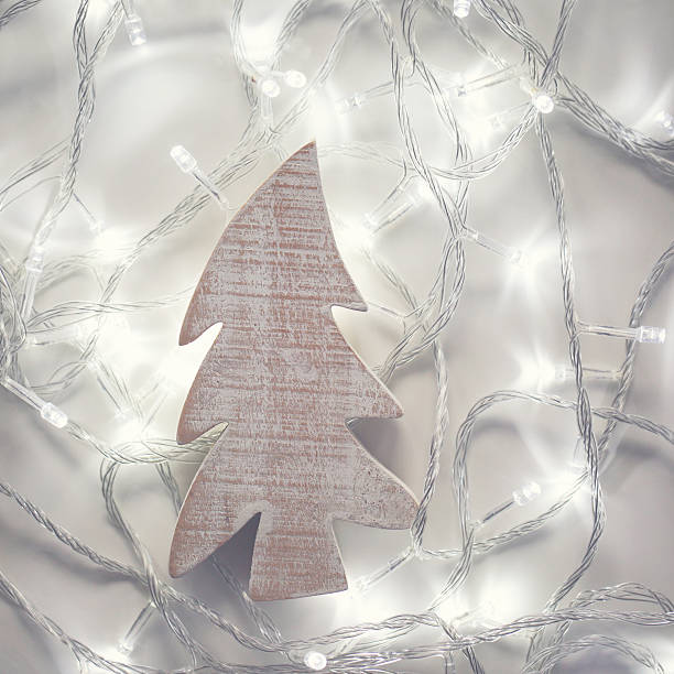 istock Wooden christmas fir tree 458255123