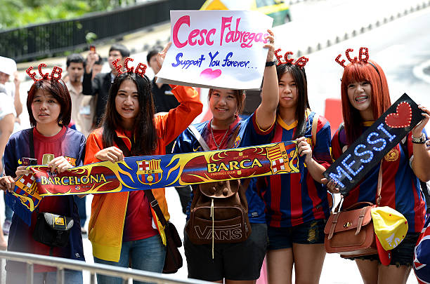 fan club team fc barcelona in bangkok - fc barcelona 個照片及圖片檔