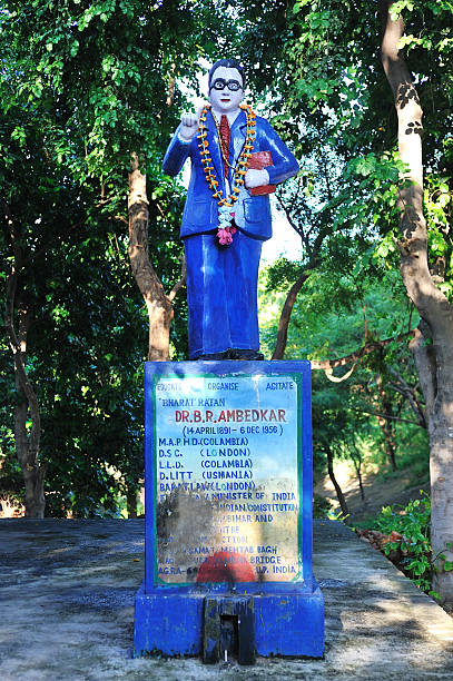 monument of Dr. B. R. Ambedkar Agra, India - October 1, 2013: monument of Dr. Bhimrao Ramji Ambedkar (1891aa1956), Agra, Uttar Pradesh, Inida. He's popularly also known as Babasaheb, Indian jurist, politician, philosopher, anthropologist, historian and economist. A revivalist for Buddhism in India, he inspired the Modern Buddhist movement. First law minister of independent India, principal architect of the Constitution of India. Dr. B R Ambedkar stock pictures, royalty-free photos & images