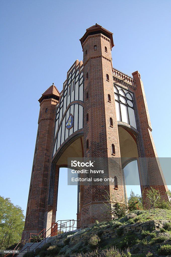 Bismark tower in Rathenow (Germany) Rathenow, Germany - September 23, 2006: Bismark tower in Rathenow (Brandenburf, Germany) is German monuments, built to honour the chancellor of the North-German Federation (1866-1871) and Germany (1871-1890), the tower is names for Otto von Bismarck and a tourist point of the town. Brandenburg State Stock Photo