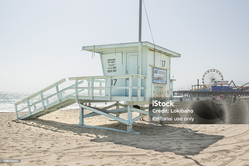 Life guard station nahe dem Santa Monica Pier - Lizenzfrei Auto Stock-Foto