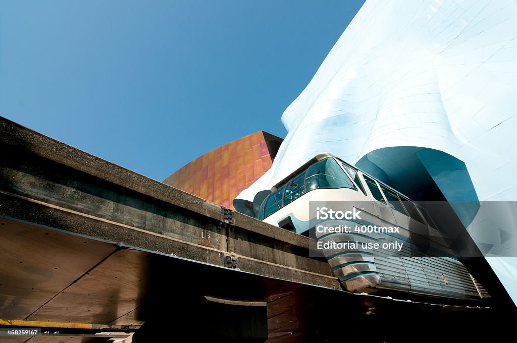 A scambio rapido (Monorail) - Foto stock royalty-free di Binario di stazione ferroviaria