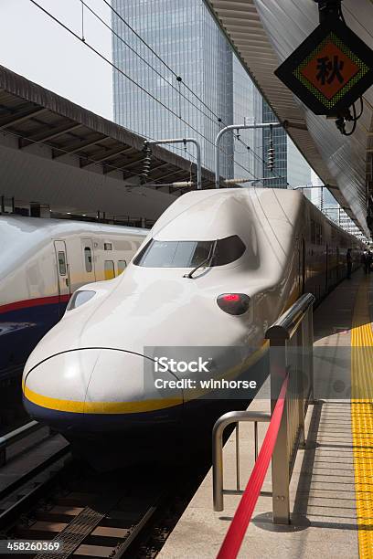 Shinkansen E4 Series In Japan Stock Photo - Download Image Now - Asia, Business, Capital Cities