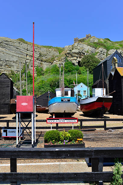 peschereccio - fishing boat trawler nautical vessel hastings england foto e immagini stock