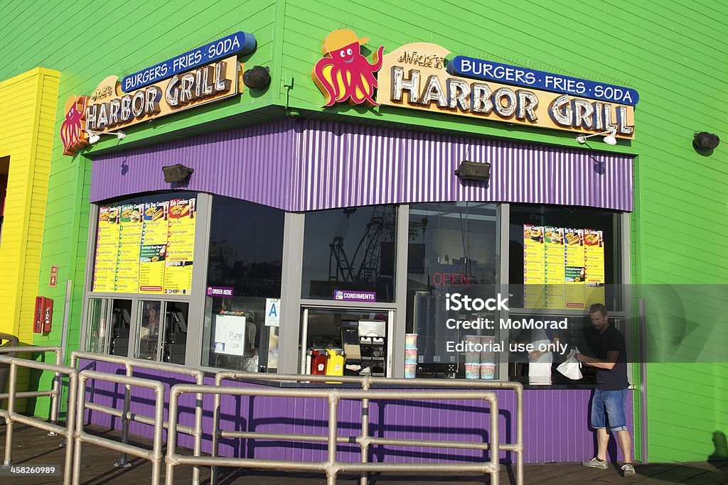 Harbour Grill sur la jetée de Santa Monica - Photo de Affaires libre de droits