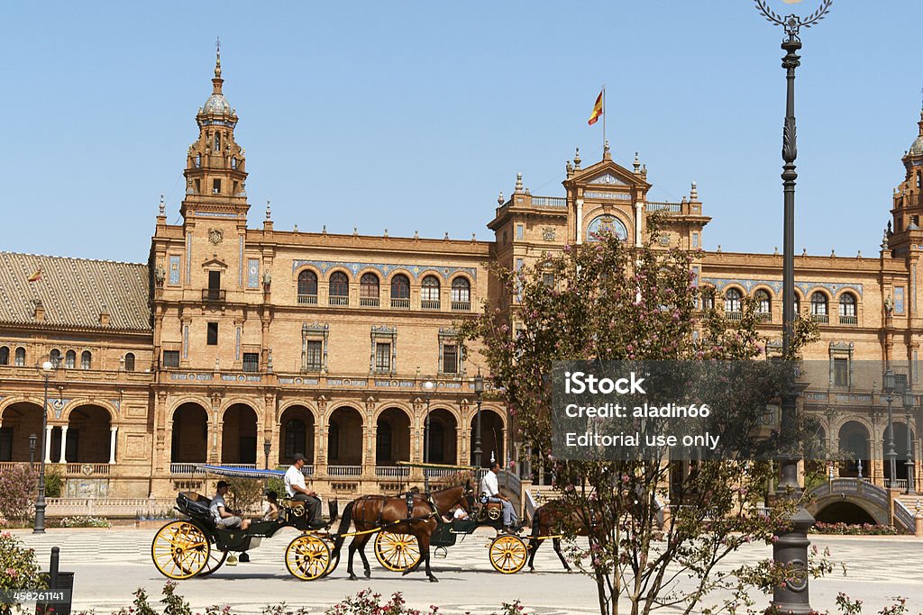 Palacio Espanol w Sewilli, Hiszpania - Zbiór zdjęć royalty-free (Andaluzja)