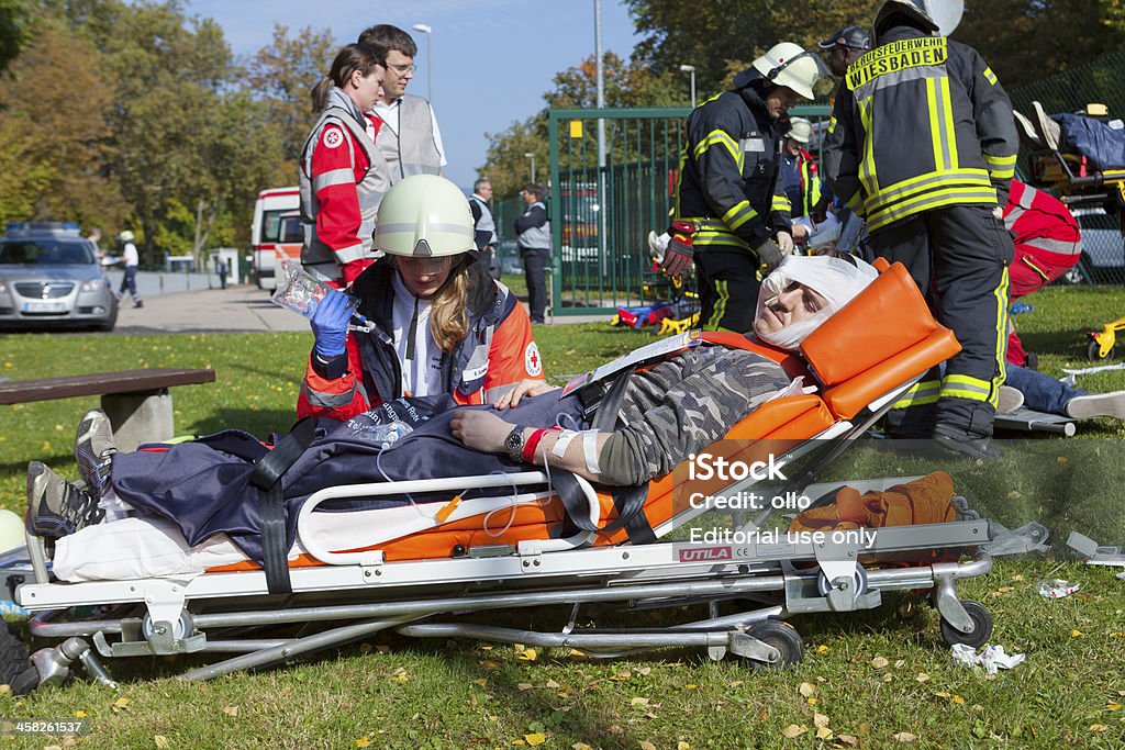 Catastrophe gestion d'exercice, Massachusetts-Victime de l'incident - Photo de Accident et désastre libre de droits