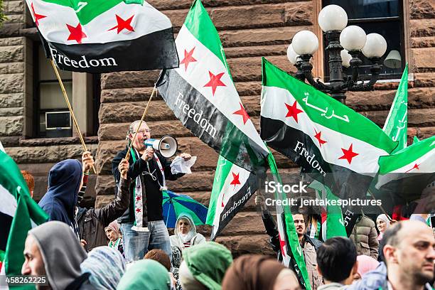 Syria Protest Stock Photo - Download Image Now - All Middle Eastern Flags, Celebration Event, Civil War