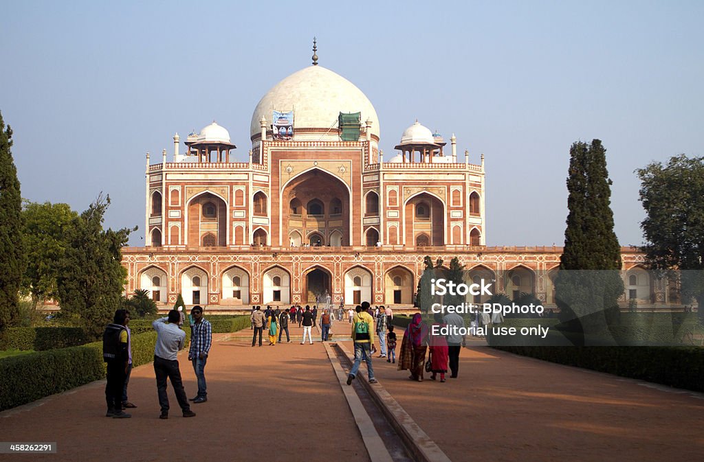 O túmulo de Humayun, Nova Délhi, Índia - Foto de stock de Arquitetura royalty-free