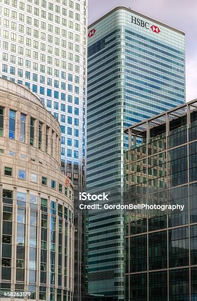 Hsbc Head Office In Canary Wharf London - Fotografias de stock e mais imagens de Canary Wharf - Canary Wharf, Ao Ar Livre, Arquitetura