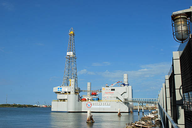 Ocean Star Offshore Drilling Rig Museum stock photo