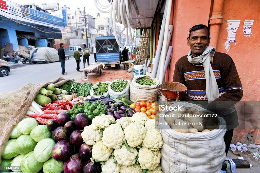 Gemüse stallholder - Lizenzfrei Indien Stock-Foto